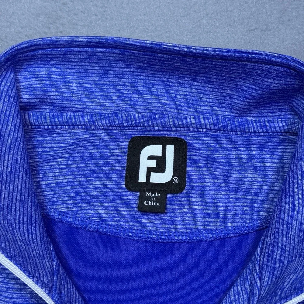 Footjoy 1/4 Zip Pullover Mens M Blue Performance Golf Athleisure Normcore